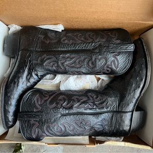 Lucchese Men’s Ostrich Cowboy Boots